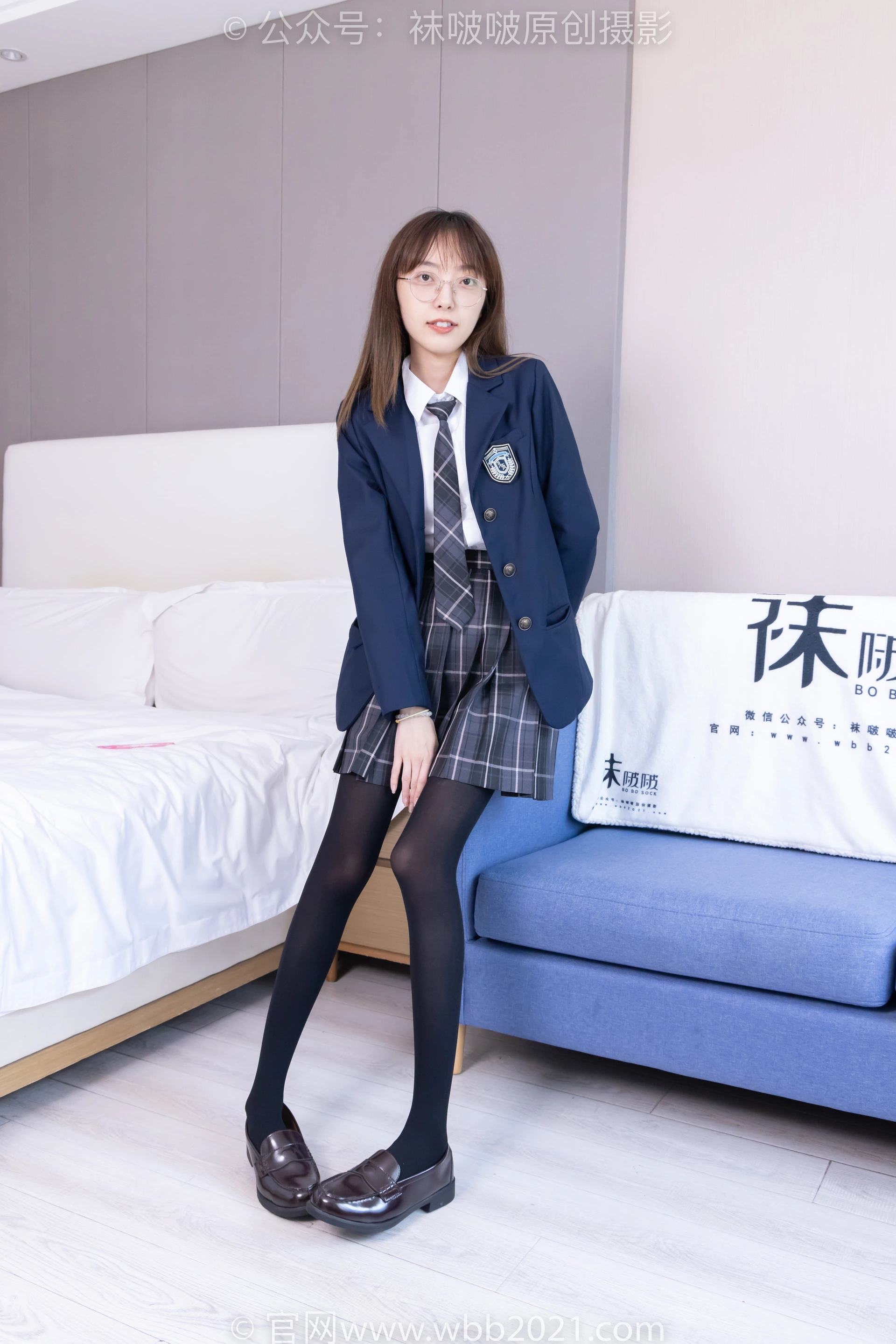 [BoBoSocks袜啵啵] NO.432 稚予-皮鞋、厚黑丝、jk制服（仅花絮版） 2